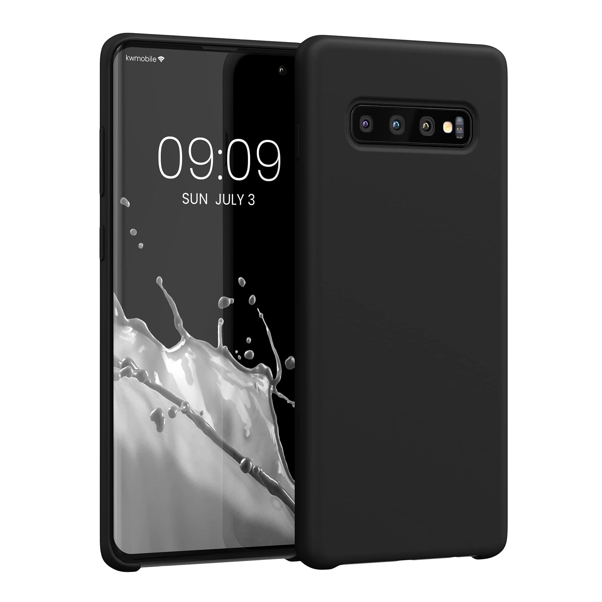 kwmobile Case Compatible with Samsung Galaxy S10 Plus / S10+ Case - TPU Silicone Phone Cover with Soft Finish - Black Matte