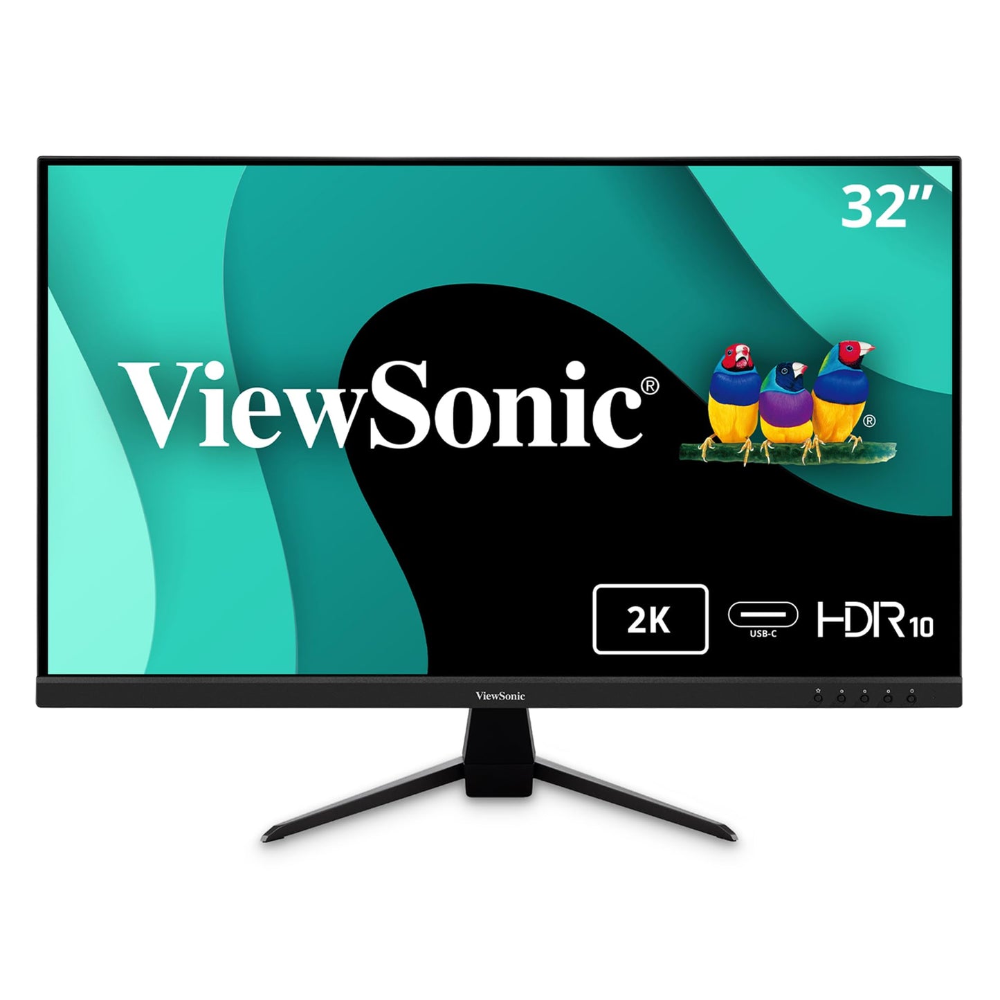 ViewSonic VX3267U-2K 32 Inch 1440p IPS Monitor with 65W USB C, HDR10 Content Support, Ultra-Thin Bezels, Eye Care, HDMI, and DP