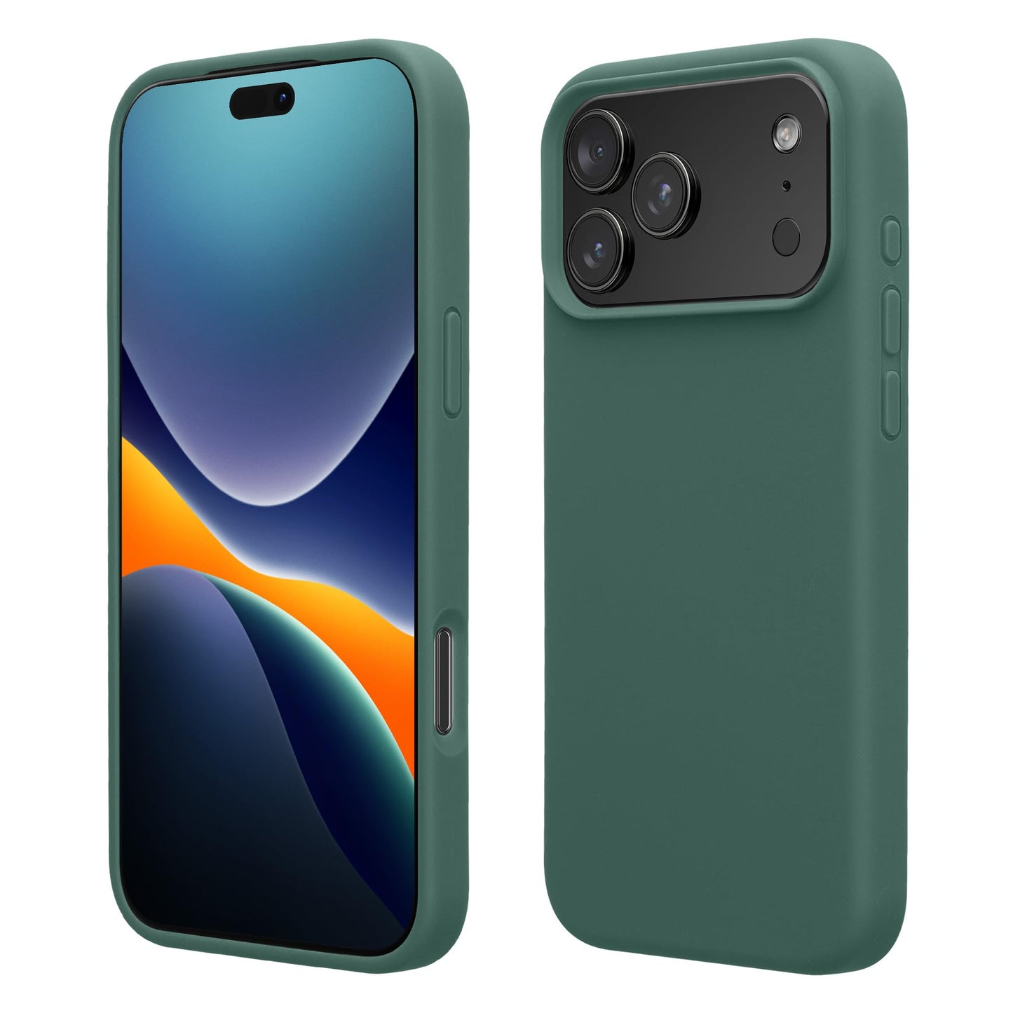 kwmobile Case Compatible with Apple iPhone 17 Pro Case - TPU Silicone Phone Cover with Soft Finish - Forest Green