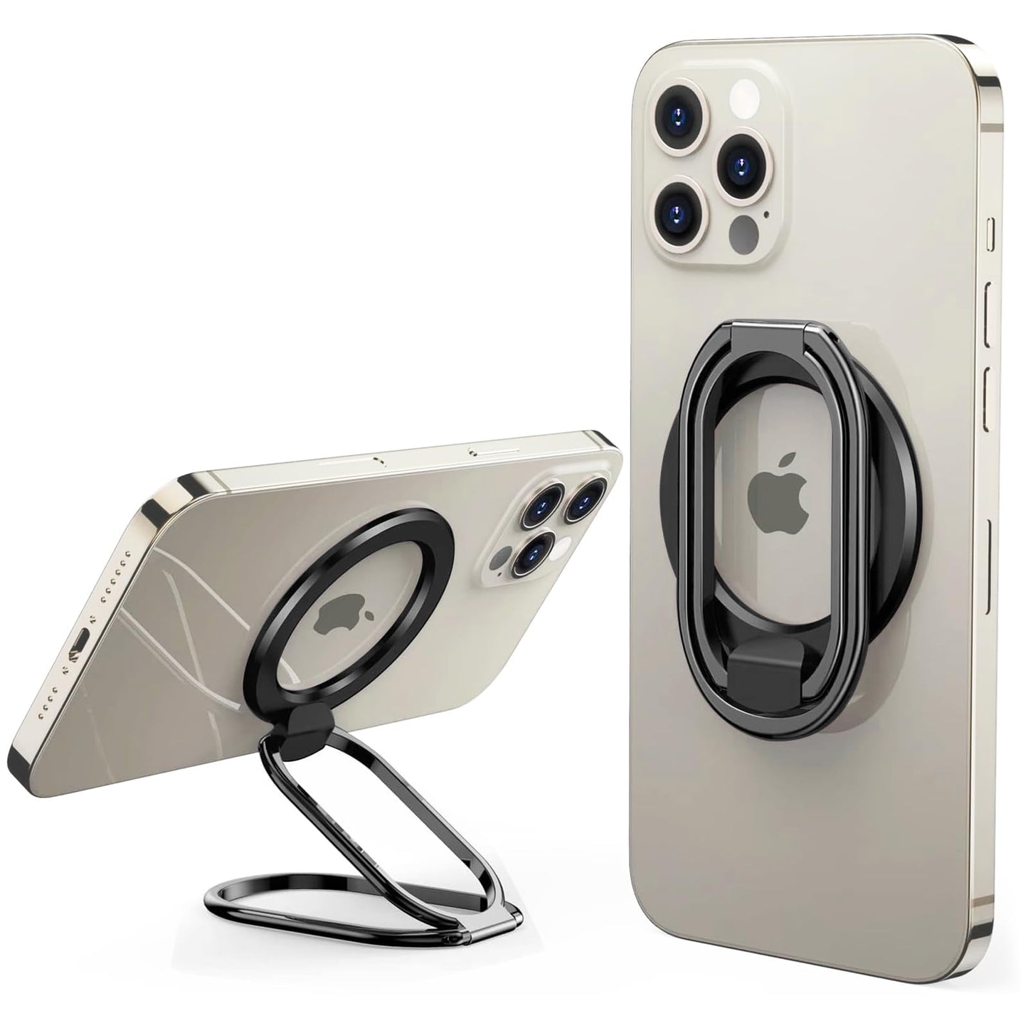 [2025 Upgraded] Mag Safe Phone Ring Holder, SUPERONE Adjustable Magnetic Kickstand & Removable Phone Grip Compatible with Wirele