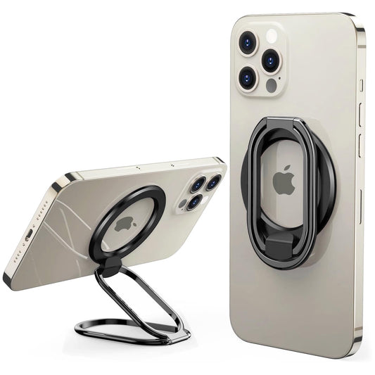 [2025 Upgraded] Mag Safe Phone Ring Holder, SUPERONE Adjustable Magnetic Kickstand & Removable Phone Grip Compatible with Wirele