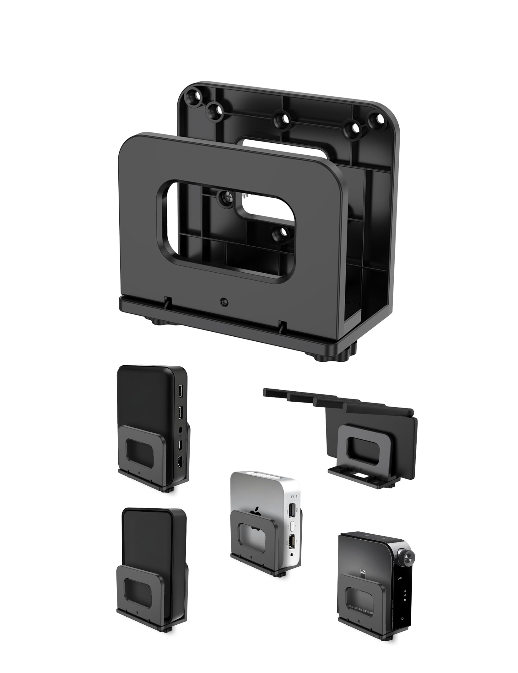 NOTMBESTM Adjustable Wall Mount Shelf Holder for Mini pc, WiFi Router, Modem, Universal Cable Box Mount Fit for Mac mini, TV Box