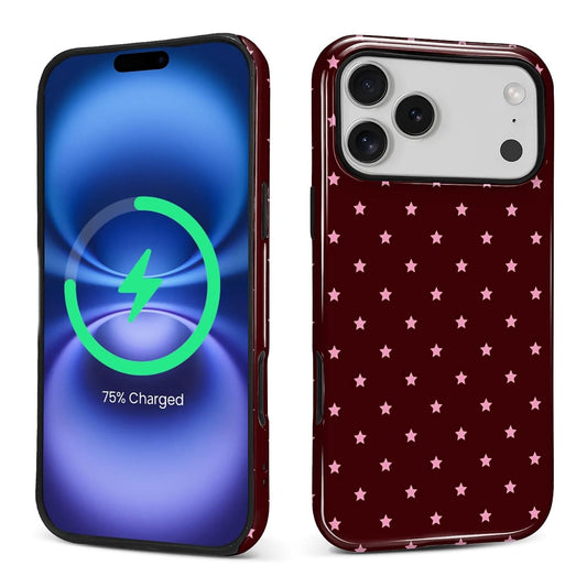 DAIZAG Case for iPhone 17 Pro Max,[Compatible with MagSafe],Magnetic Phone Glossy Cover,Hybrid Heavy 2 in 1 Full Body Rugged Sho