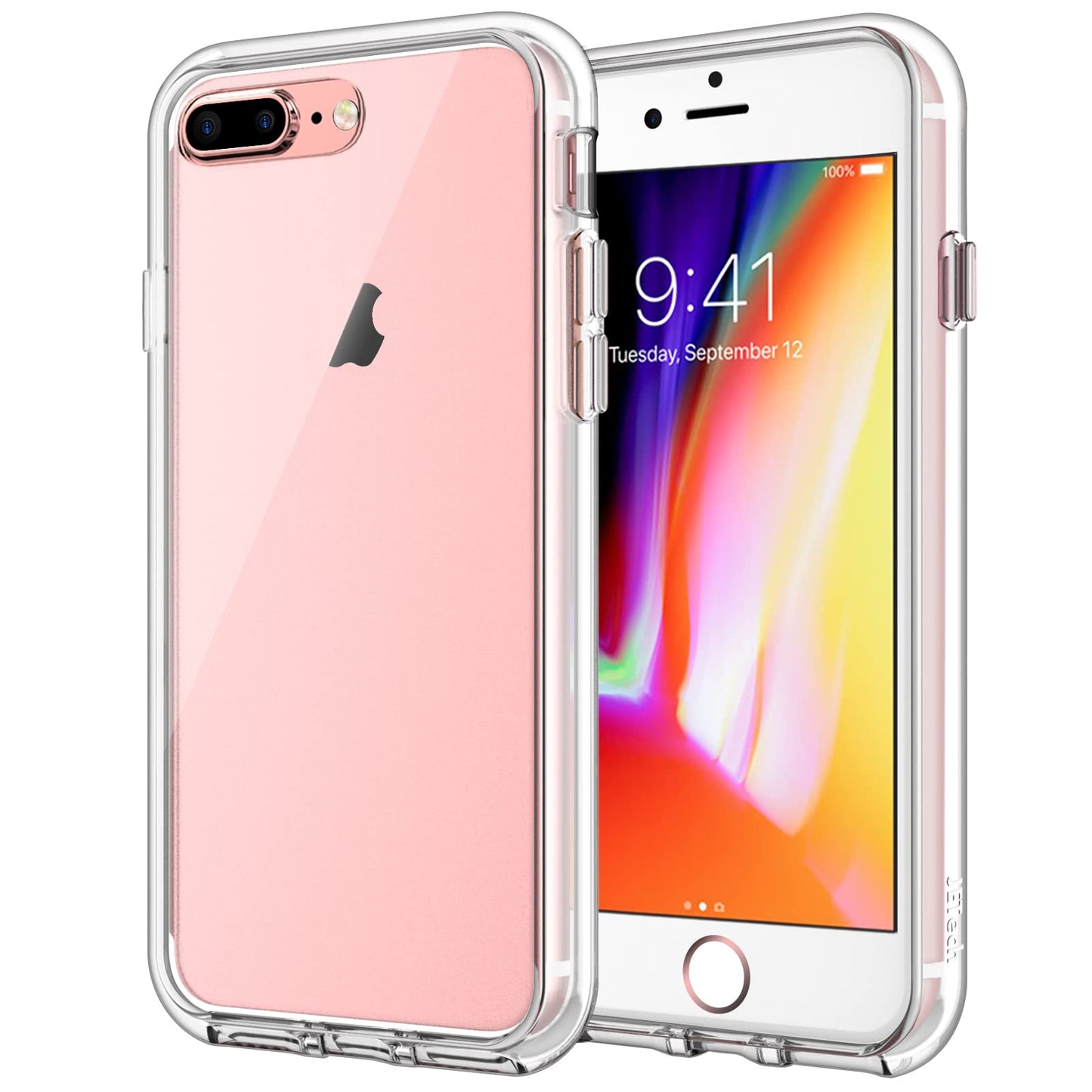 JETech Case for iPhone 8 Plus and iPhone 7 Plus 5.5-Inch, Non-Yellowing Shockproof Phone Bumper Cover, Anti-Scratch Clear Back (