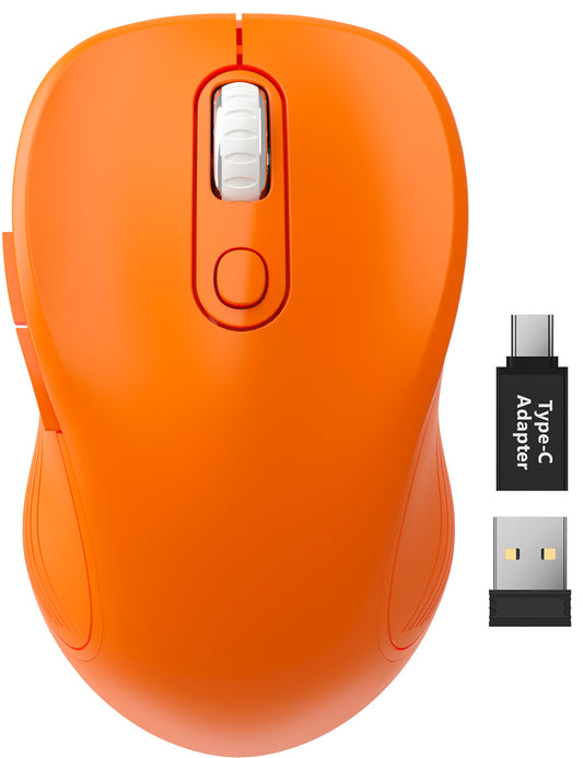 Trueque Wireless Mouse for Laptop, 2.4GHz Ergonomic Computer Mouse with Back & Forward Buttons, 3 Adjustable DPI Levels, 6 Butto