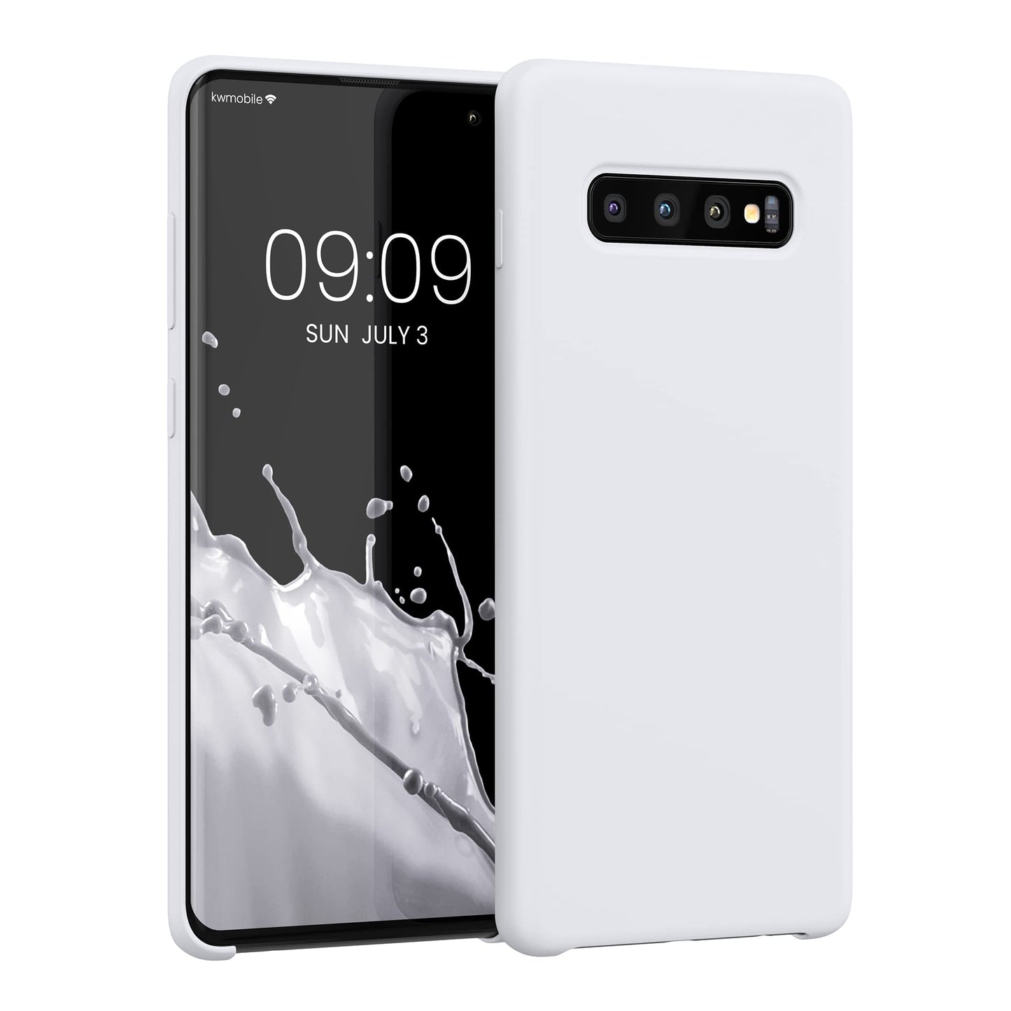 kwmobile Case Compatible with Samsung Galaxy S10 Plus / S10+ Case - TPU Silicone Phone Cover with Soft Finish - White Matte