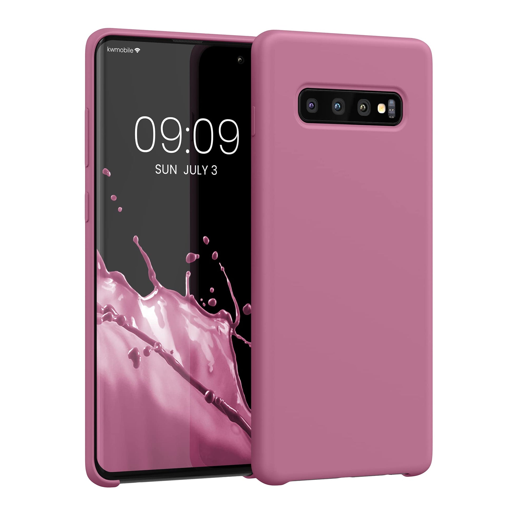 kwmobile Case Compatible with Samsung Galaxy S10 Plus / S10+ Case - TPU Silicone Phone Cover with Soft Finish - Dark Rose