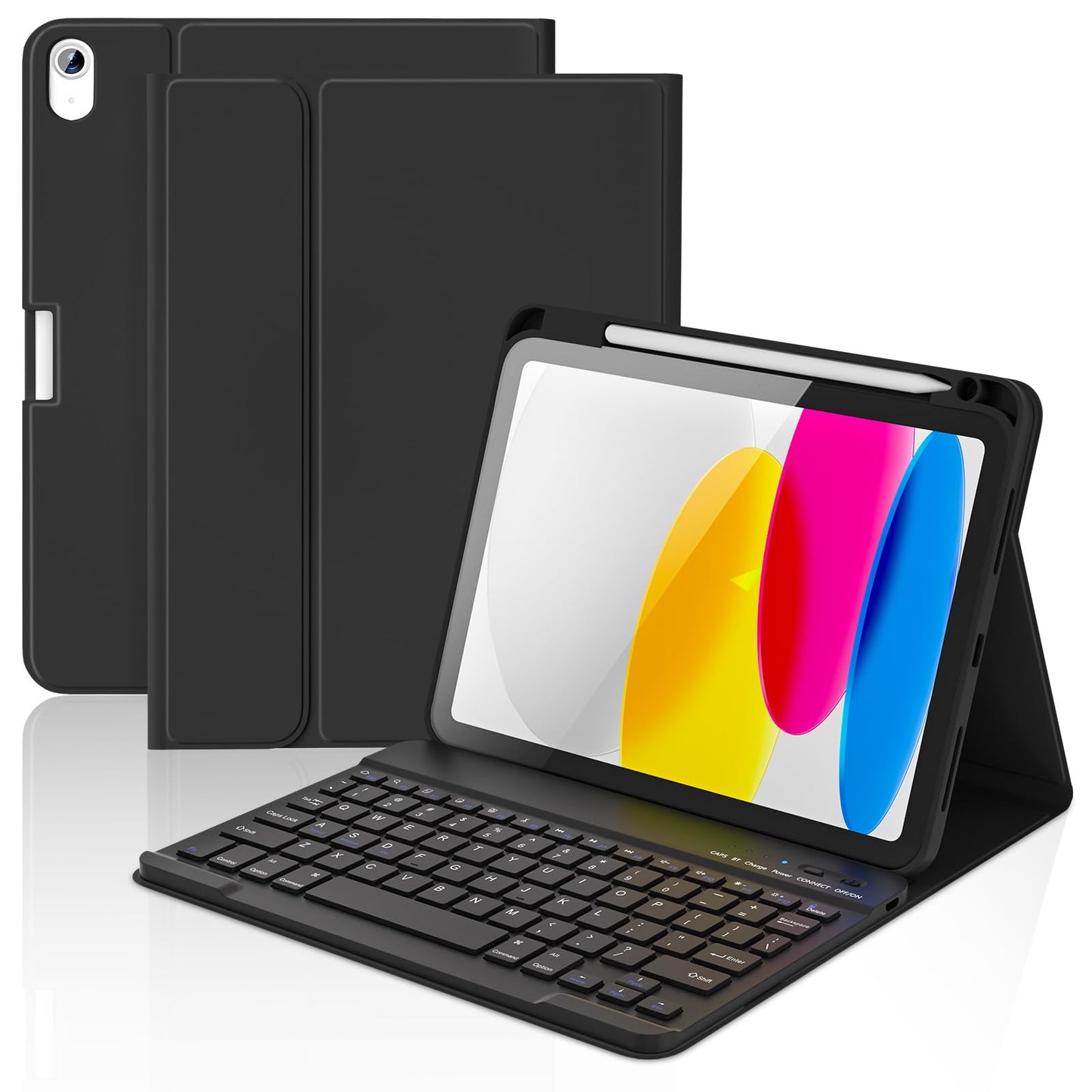 KBCASE for iPad 11th 10th Generation Case with Keyboard, Detachable Wireless Keyboard Case for iPad A16 11 inch 2025/10th Gen 10