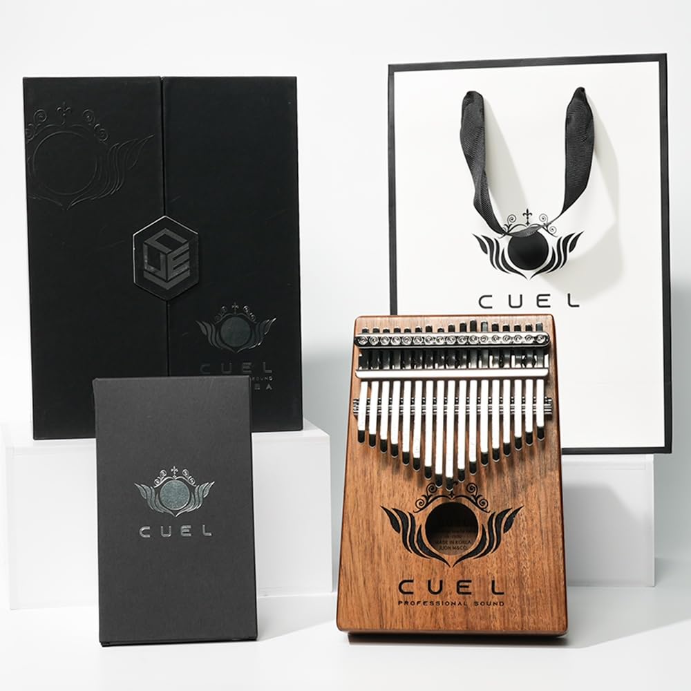 CUEL Kalimba Thumb Piano Finger Instrument 17 Keys Made in Korea Patented No Tuning Premium K-kalimba Musical Gift for Beginners