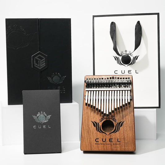 CUEL Kalimba Thumb Piano Finger Instrument 17 Keys Made in Korea Patented No Tuning Premium K-kalimba Musical Gift for Beginners