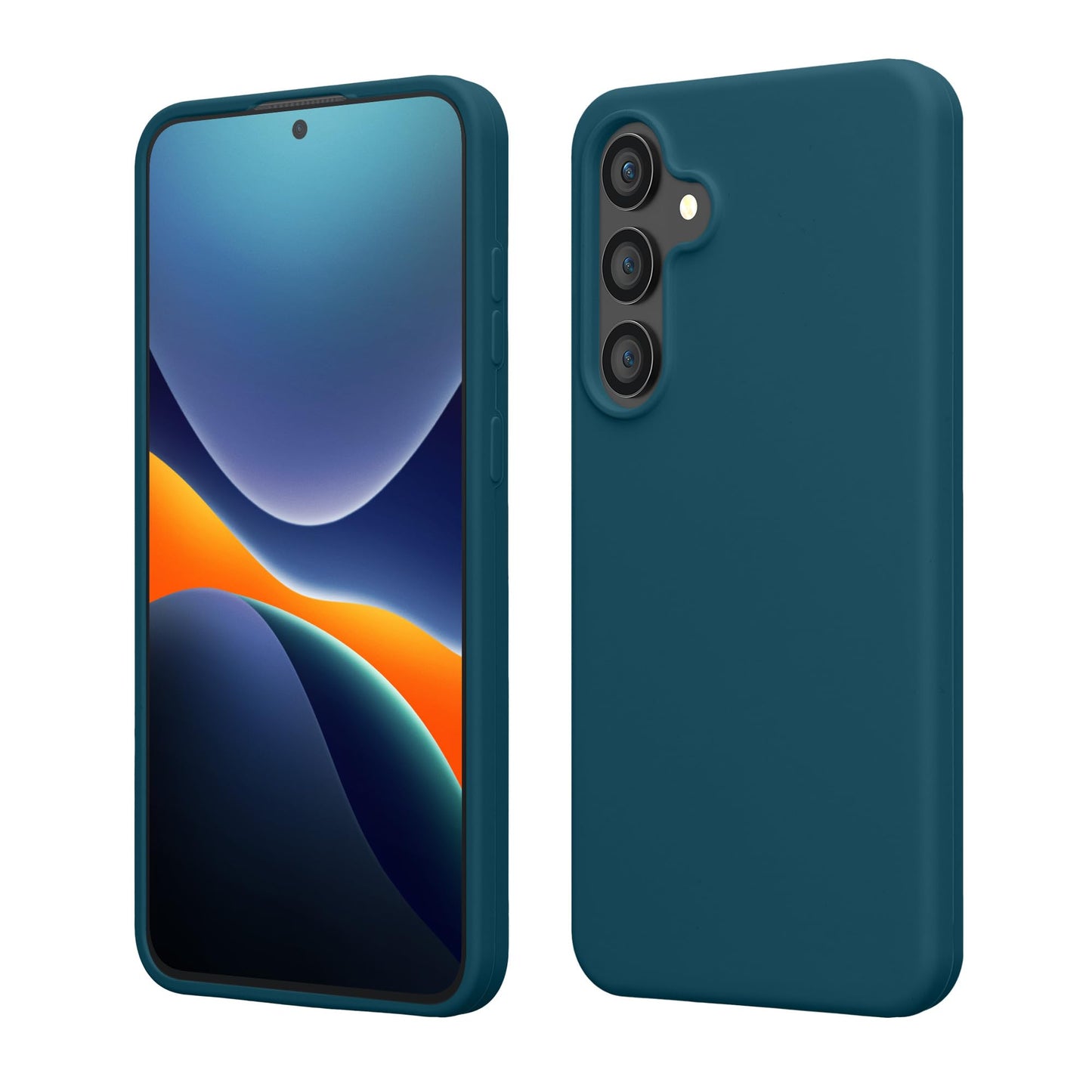 kwmobile Case Compatible with Samsung Galaxy S25 FE Case - TPU Silicone Phone Cover with Soft Finish - Teal Matte