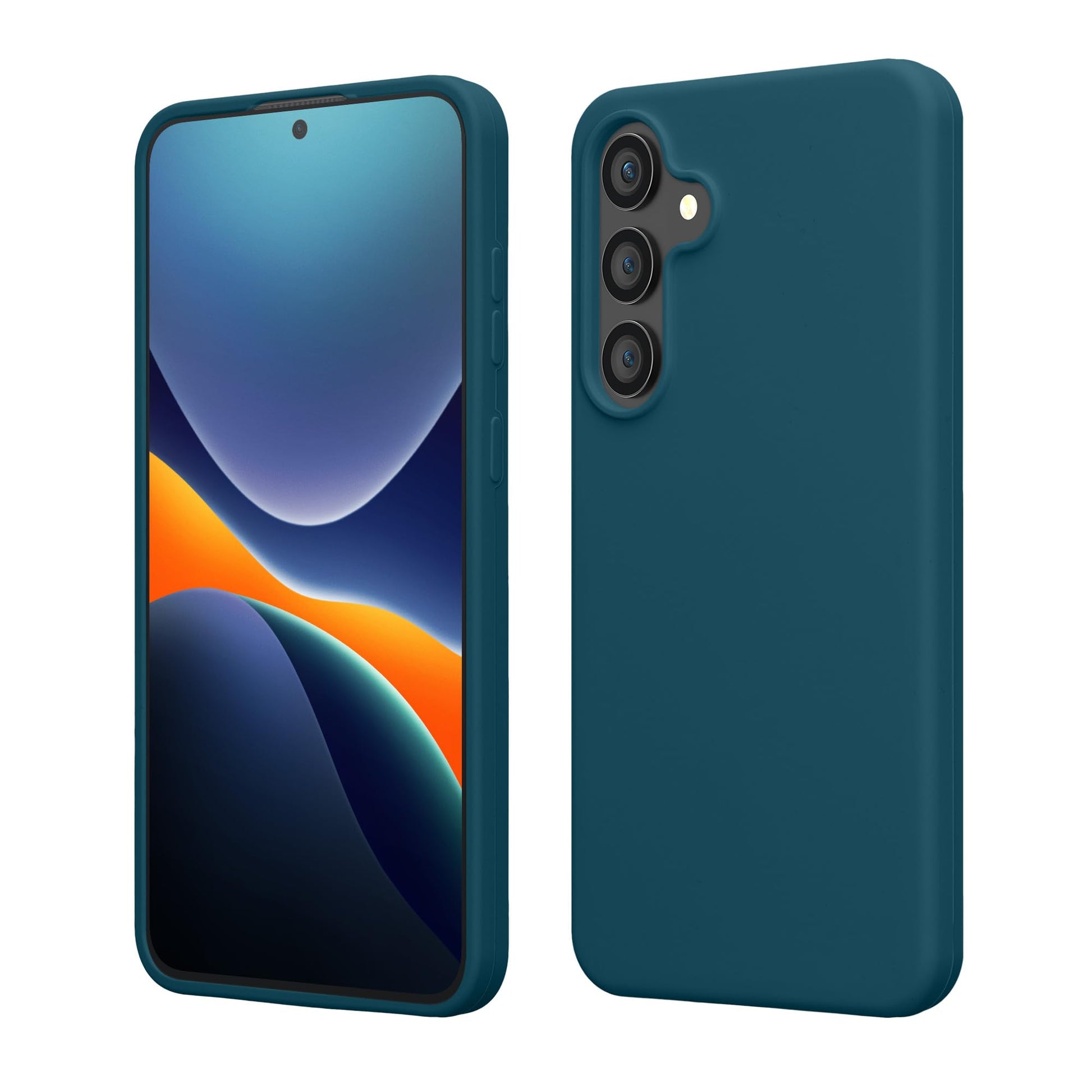 kwmobile Case Compatible with Samsung Galaxy S25 FE Case - TPU Silicone Phone Cover with Soft Finish - Teal Matte