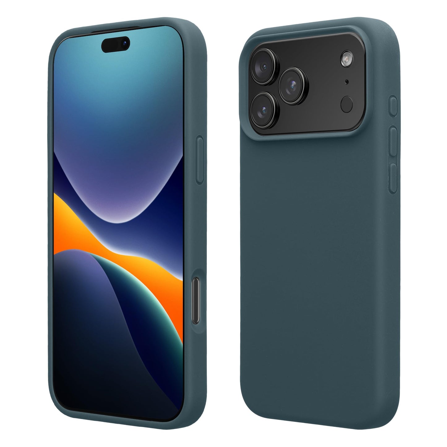 kwmobile Case Compatible with Apple iPhone 17 Pro Max Case - TPU Silicone Phone Cover with Soft Finish - Dark Slate