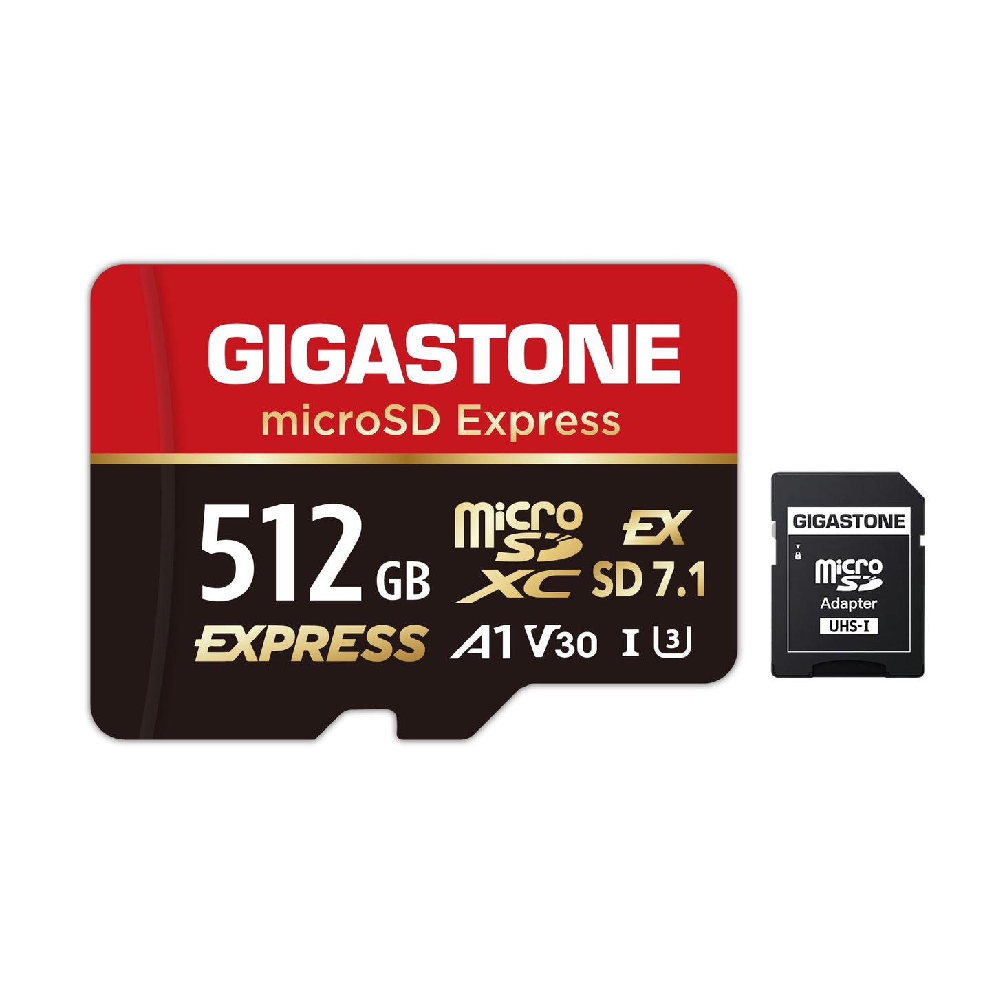 ?Designed for Switch 2? GIGASTONE 512GB microSD Express, MicroSDXC Express Memory Card SD 7.1 Speed up to R/W 880/650MB/s Compat