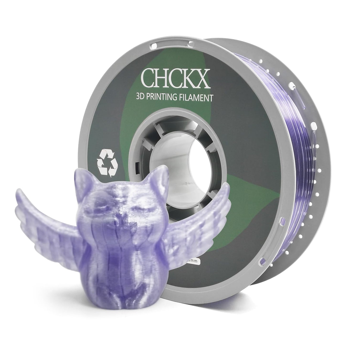 CHCKX PETG Transparent 3D Printer Filament, Dimensional Accuracy +/- 0.03 mm, 1kg Spool(2.2lbs), 1.75 mm Fit for Most 3D Printer