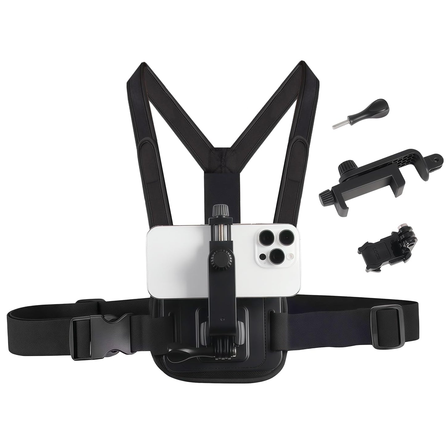 Suptig Phone Chest Mount Phone Harness Strap Holder Compatible for iPhone, Samsung, Gopro, DJI Action, Cell Phones Action Camera