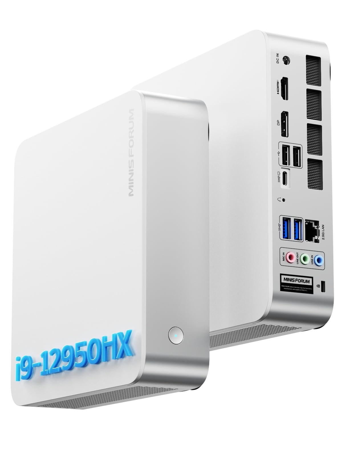 MINISFORUM M1-1295 Mini PC Intel Core i9-12950HX(16C/24T, Up to 5.0GHz), Barebone Without Storage/OS Mini Computers Office Home,