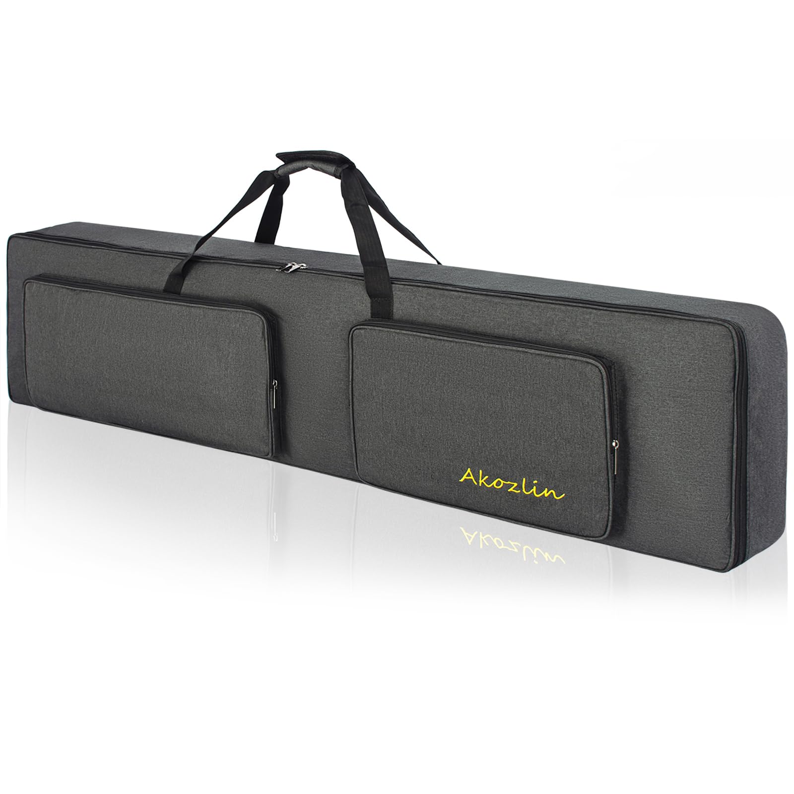 AKOZLIN 88-Key Padded Keyboard Gig Bag Portable Foldable Electric Piano Case Bag For Slim 88-Note Keyboard 54.3     13.3     6.3