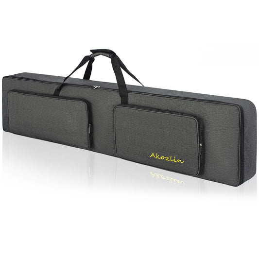 AKOZLIN 88-Key Padded Keyboard Gig Bag Portable Foldable Electric Piano Case Bag For Slim 88-Note Keyboard 54.3     13.3     6.3