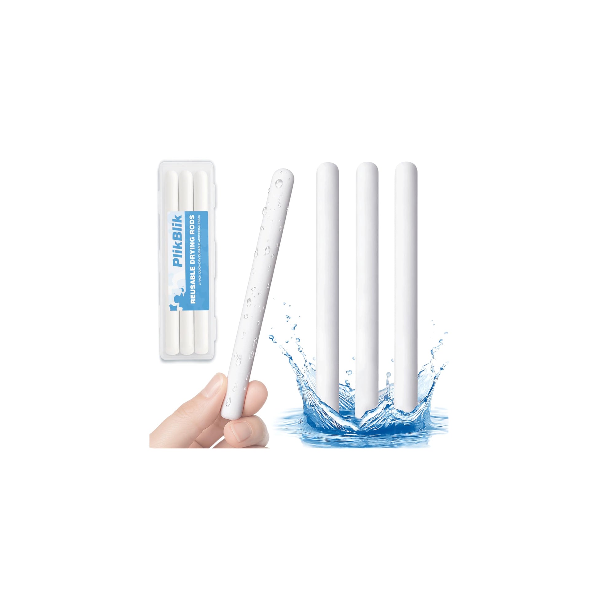Drying Rod Stick for Toys, Reusable Diatom Desiccant & Deodorizer with Quick Drying Water Absorption, Durable Moisture-Proof Deh