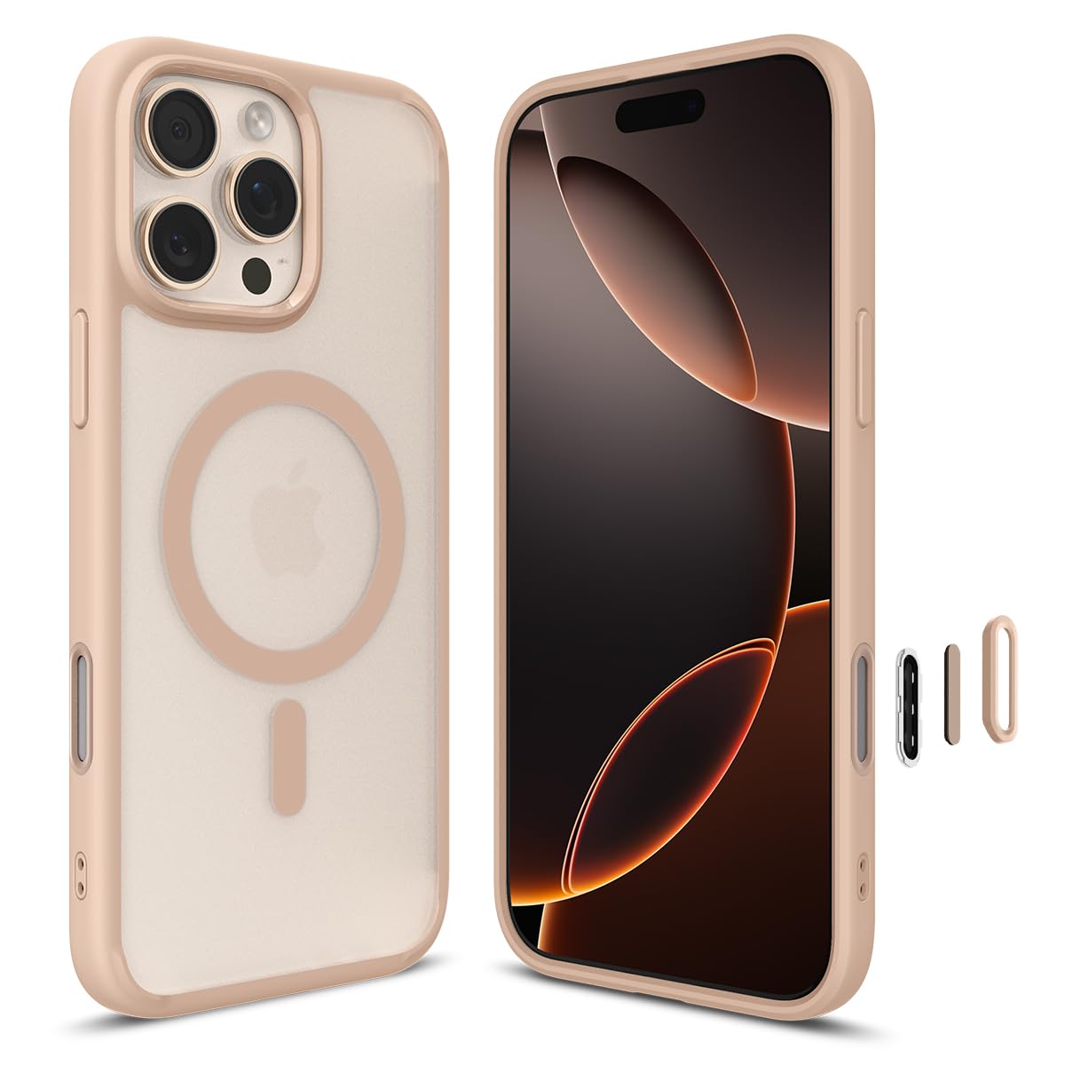 Spigen for iPhone 16 Pro Max, Ultra Hybrid T MagFit [Camera Control Button] [Compatible with Magsafe] - Frost Rose Titanium