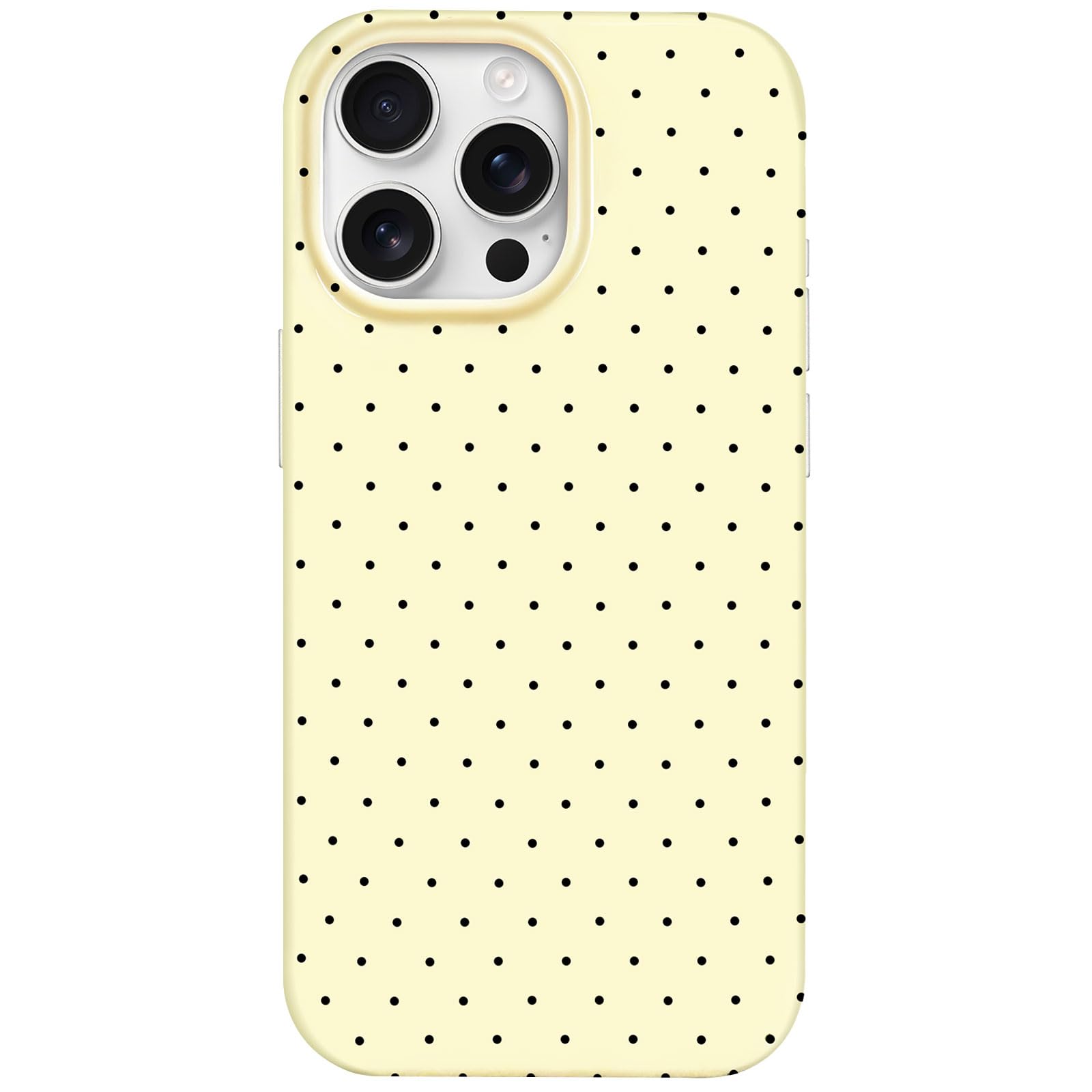 Hython for iPhone 15 Pro Max Case Cute Polka Dot Aesthetic Design Simple Cover 6.7, Thin Slim Anti-Scratch Soft TPU Bumper Shock