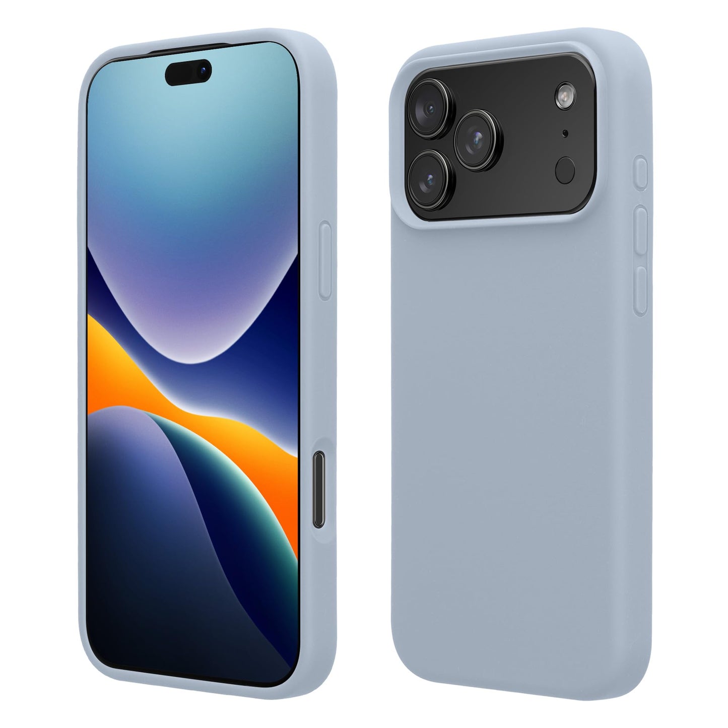 kwmobile Case Compatible with Apple iPhone 17 Pro Case - TPU Silicone Phone Cover with Soft Finish - Light Blue Matte