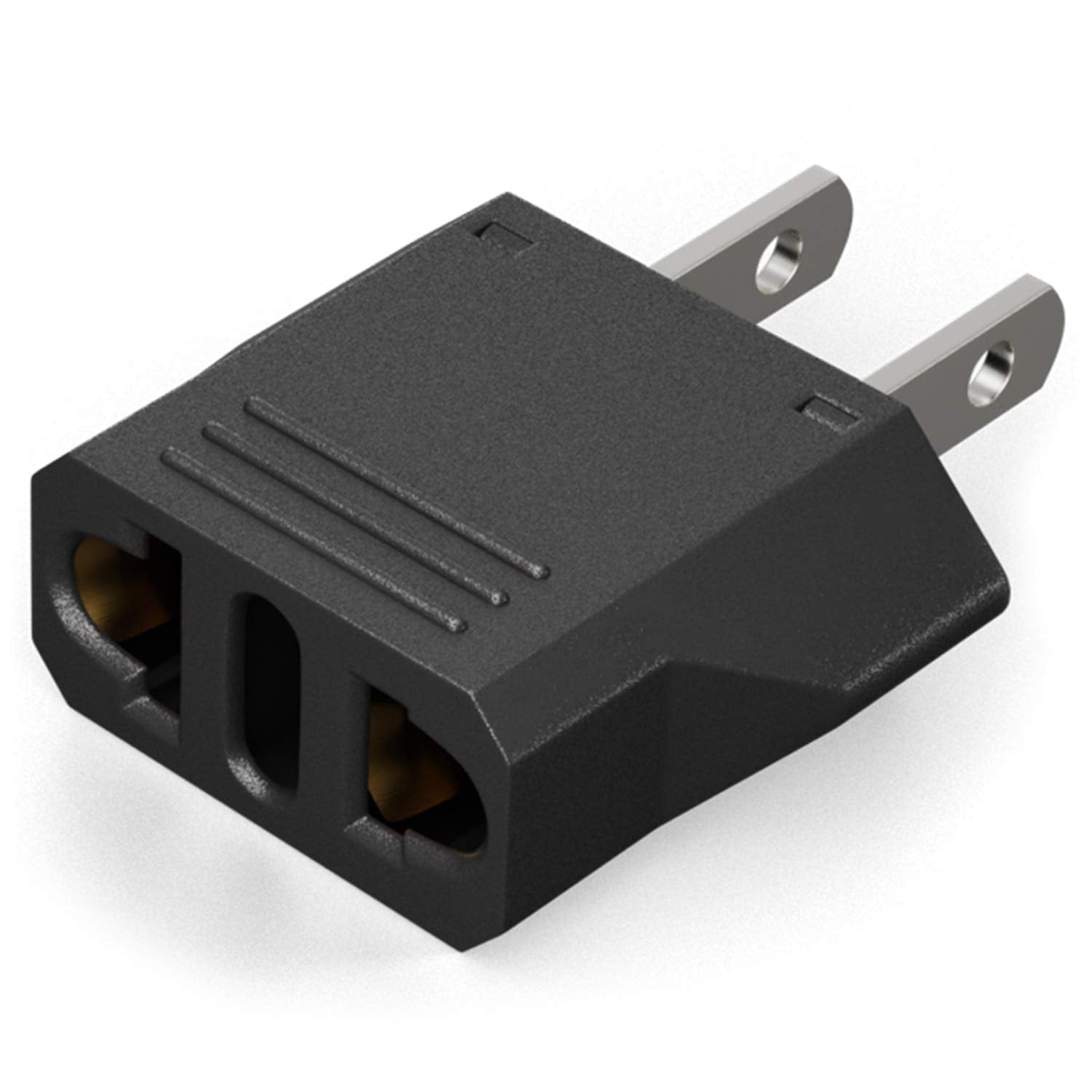 US Plug Adapter - Unidapt Small European to American Outlet Plug Adapter, EU to US Travel Adapter, Universal Input Europe/Asia t