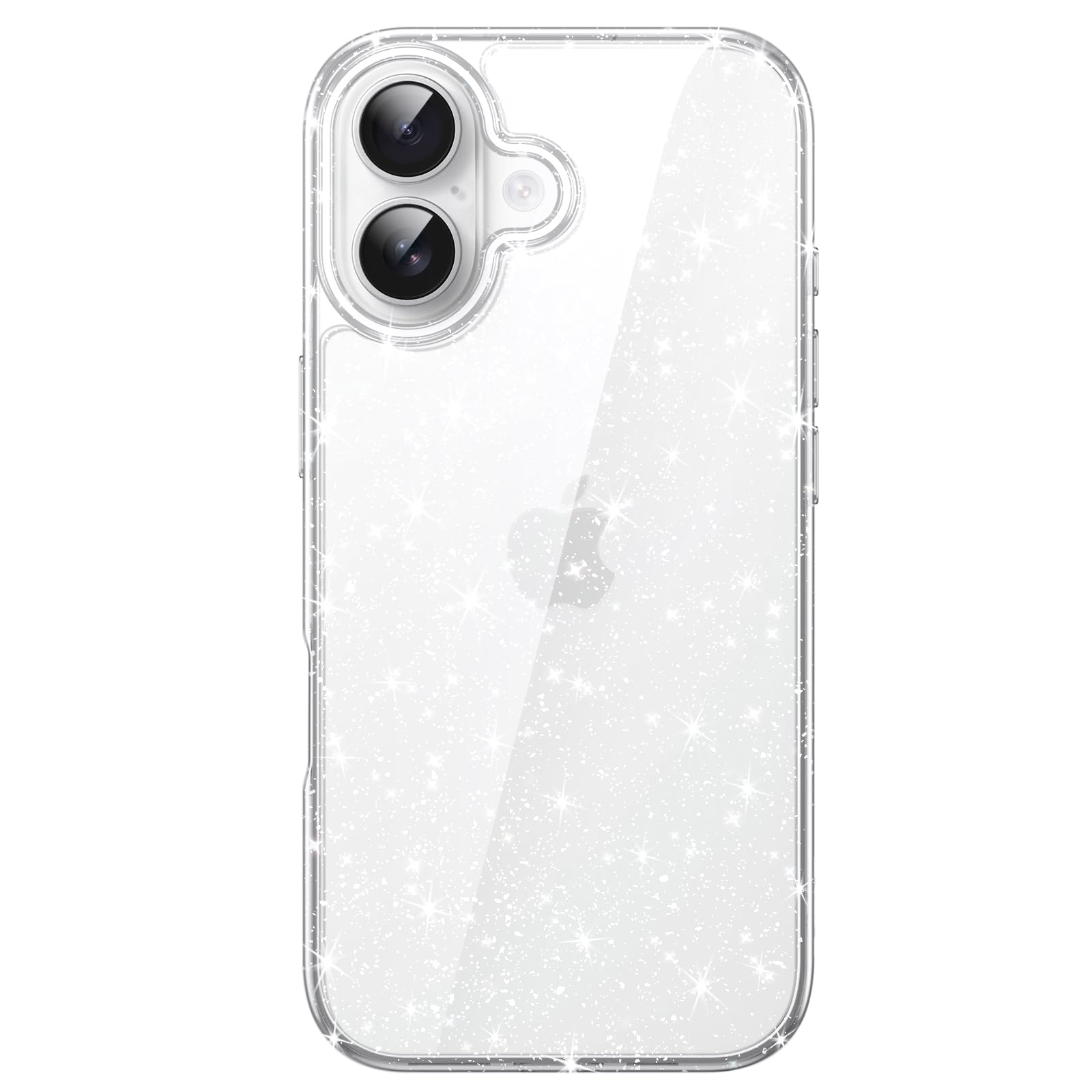 JETech Glitter Case for iPhone 17 6.3-Inch, Bling Sparkle Shockproof Phone Bumper Cover, Cute Sparkly for Women and Girls (Clear