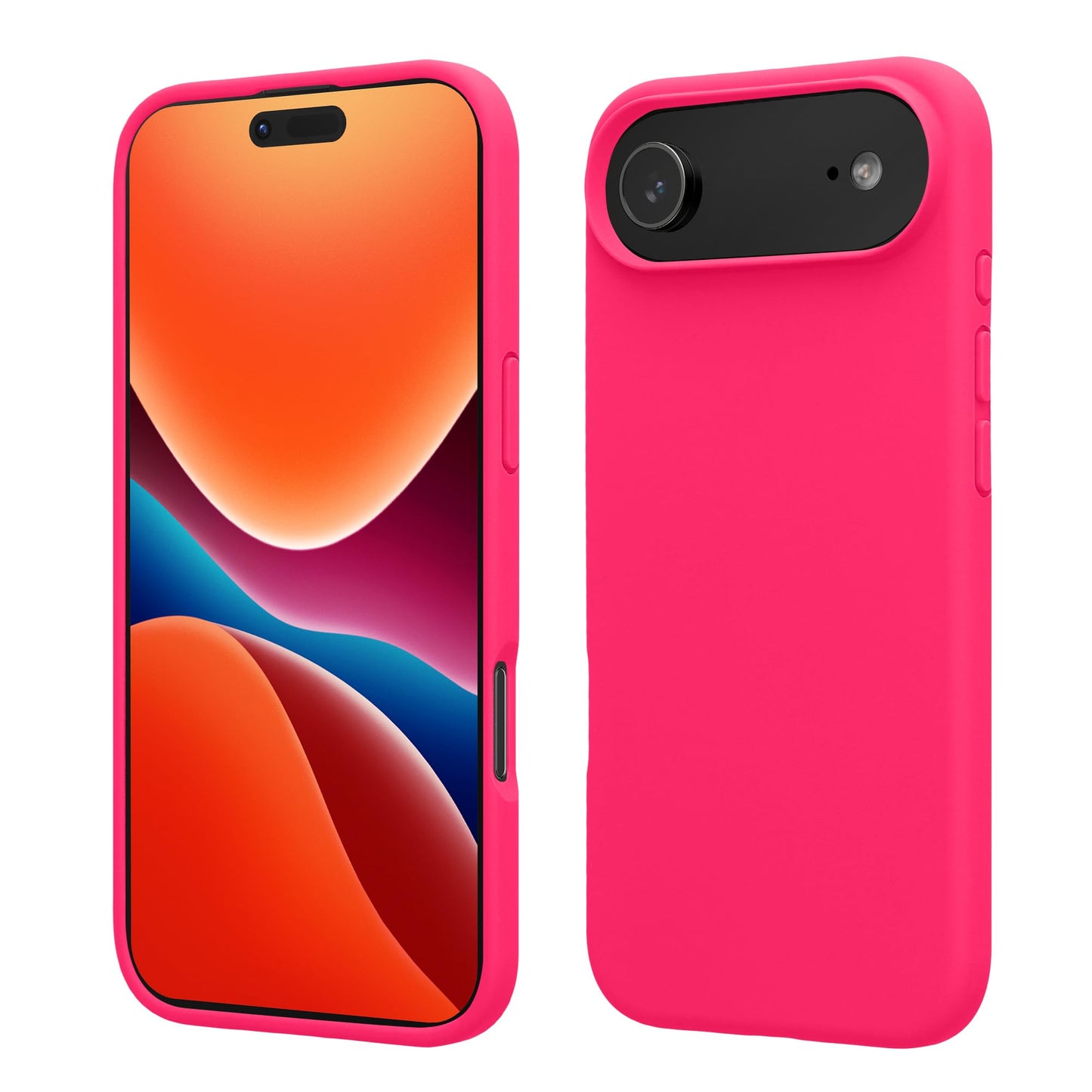 kwmobile Case Compatible with Apple iPhone Air Case - TPU Silicone Phone Cover with Soft Finish - Neon Pink