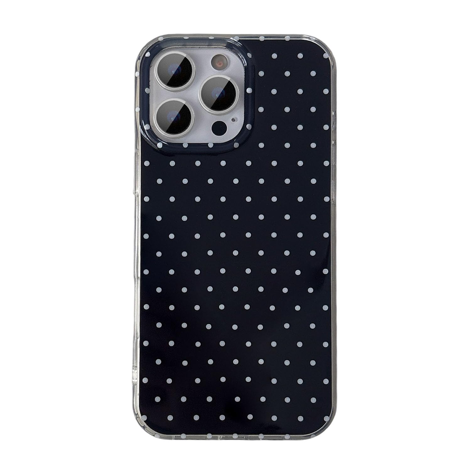 QLTYPRI Cute Phone Case for iPhone 15 Pro Case Polka Dot Fashion Aesthetic Design for Women Girls, Slim TPU Shockproof Protectiv