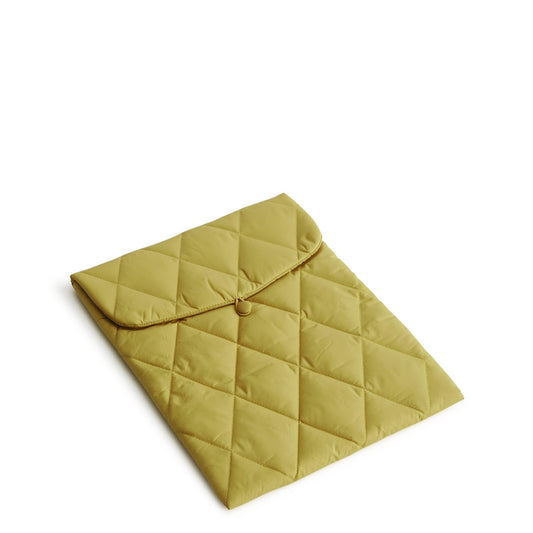 Vera Bradley Womens Featherweight Small Envelope Tech Sleeve, Golden Olive, One Size