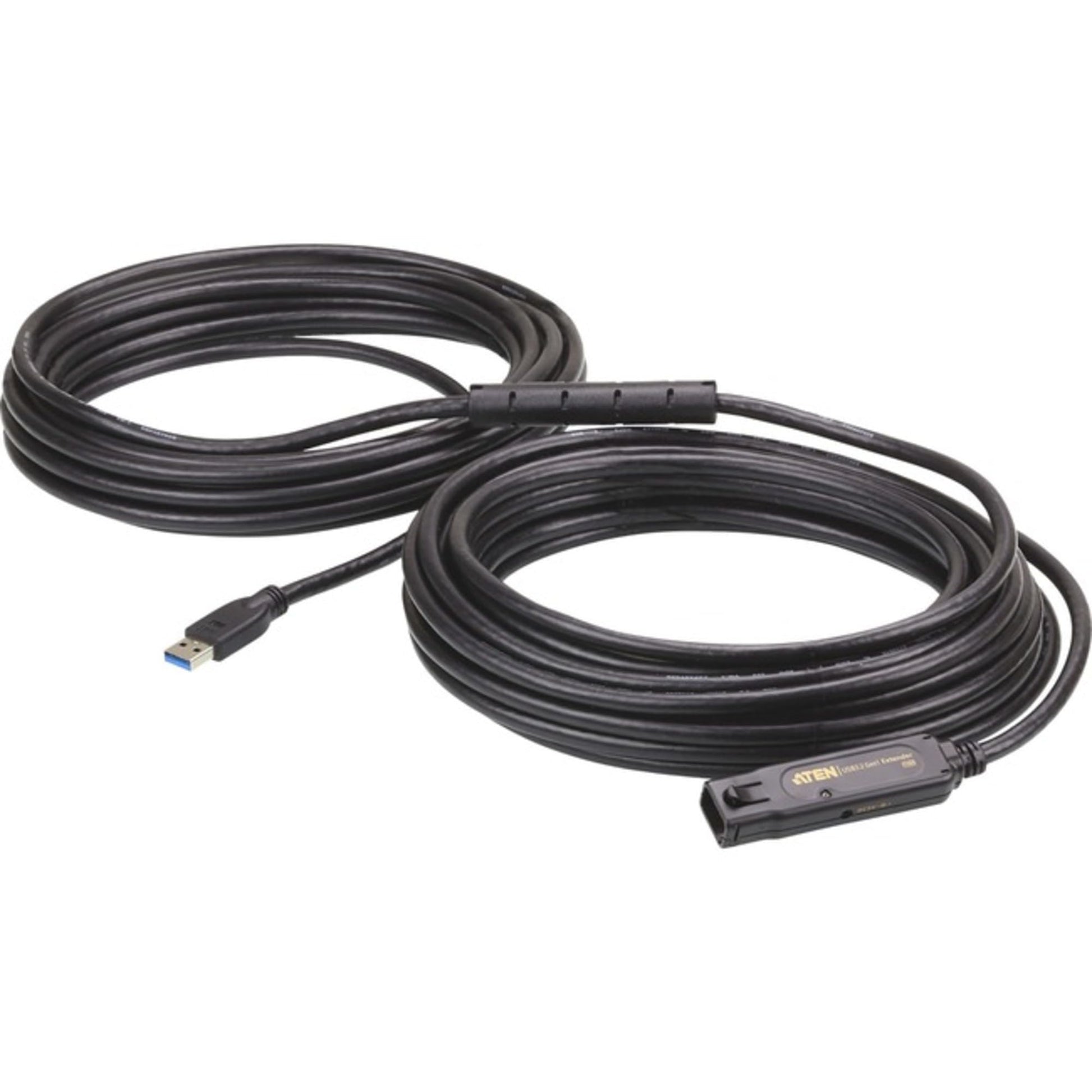 ATEN 15 m USB3.2 Gen1 Extender Cable - 49.21 ft USB Data Transfer Cable for Computer - First End: 1 x Type A Male USB - Second E