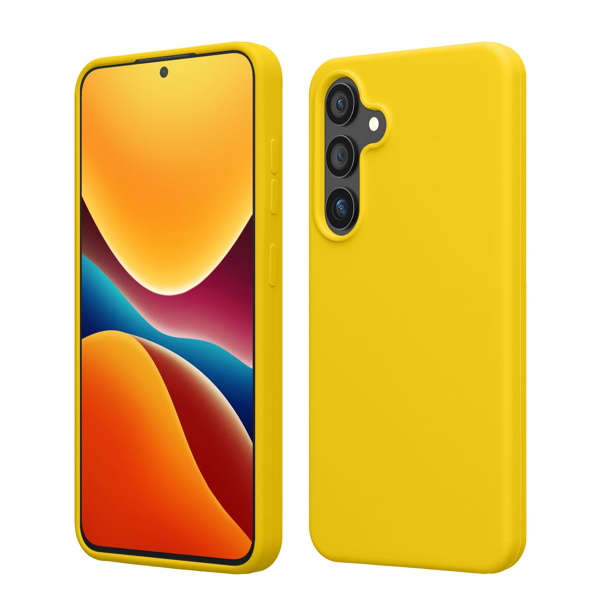 kwmobile Case Compatible with Samsung Galaxy S25 Plus Case - TPU Silicone Phone Cover with Soft Finish - Radiant Yellow