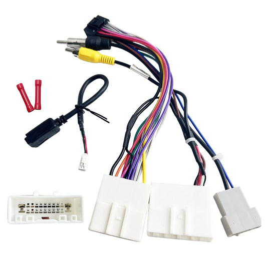 16Pin ISO Aftermarket Radio Harness Adapter for Nissan 2010-2017 with Radio Antenna Adapter, 16Pin Android Car Stereo Wiring Har