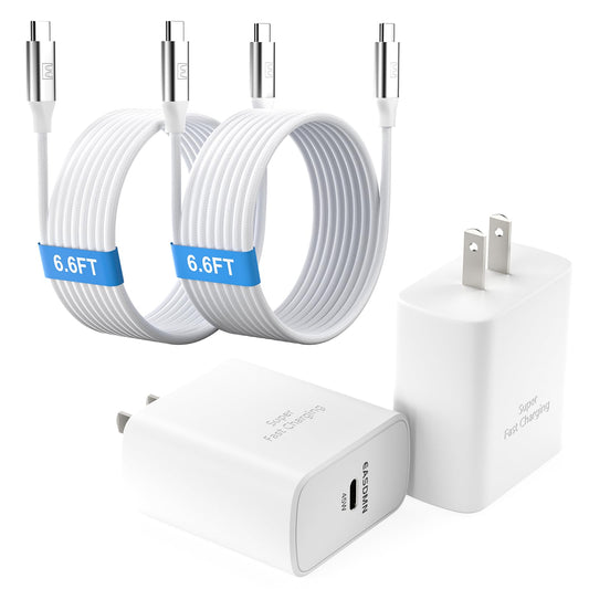 45W Super Fast Charger Type C, [2 Pack] 45 Watt USB-C Charger PD/PPS Wall Charging Block for Samsung Galaxy S25 Ultra/S24/S23 Ul