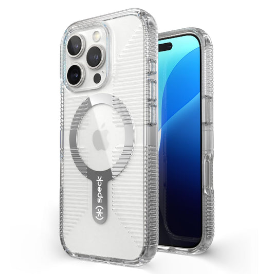 Speck Clear iPhone 16 Pro Case - Slim MagSafe GemShell Crystal Clear