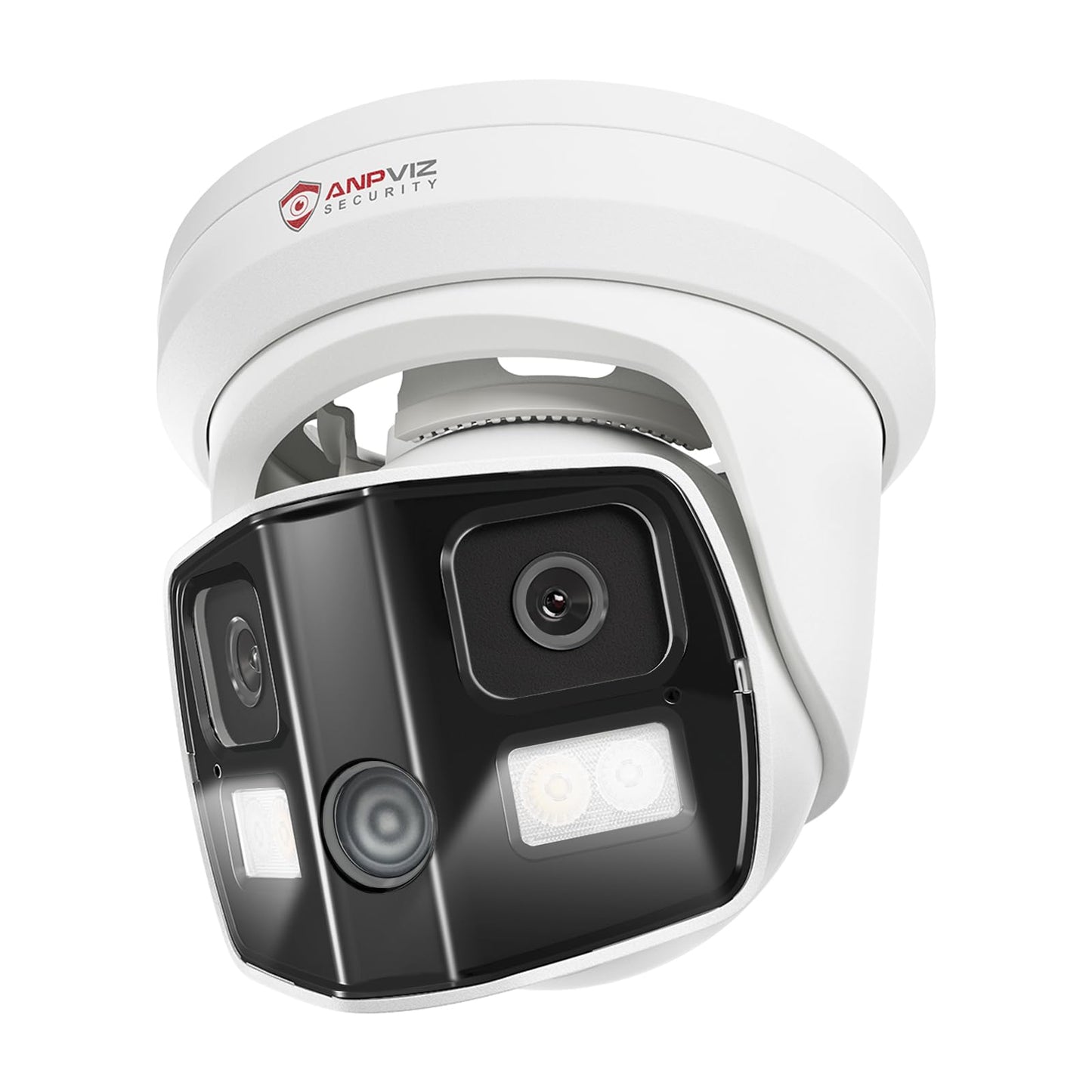 Anpviz 4K Dual Lens PoE IP Security Camera Outdoor 180 Degree Panoramic Wide Angle, 8MP PoE Camera with Smart Dual Light, Human/