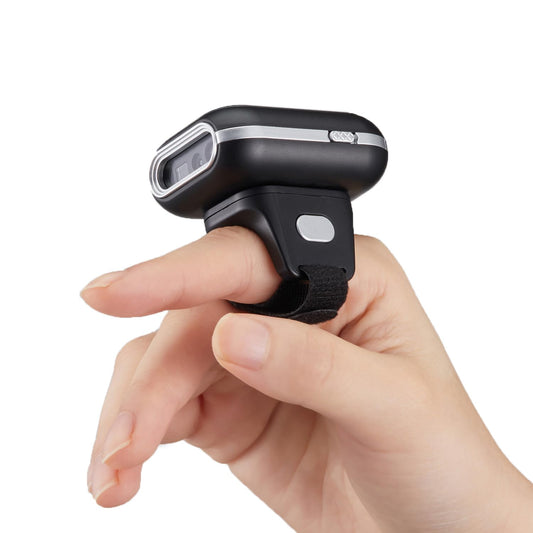 Adesso NuScan 4300B 2D Bluetooth Wireless Ring Finger Barcode Scanner Lightweight Durable with Drop Protection and Fast Scanning