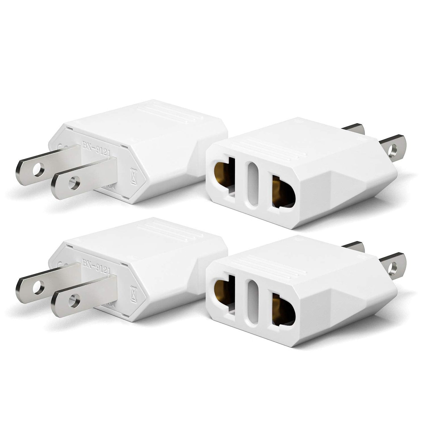 Unidapt US Plug Adapter, European to USA Travel Plug Adapter, Europe to America, Mexico, Japan, Canada Power Outlet Adapters Wal