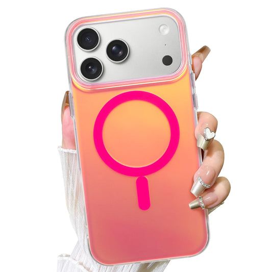 Fiyart Designed for iPhone 17 Pro Max Case - Iridescent Magnetic Cute Phone Cover Compatible with Magsafe - Unique Holographic A