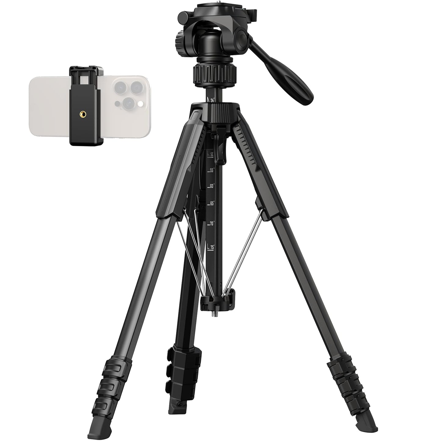 SmallRig 71 Camera Tripod Stand AP-21, Travel Tripod for iPhone and Camera for Canon for Nikon with Phone Holder & Carry Bag, Po