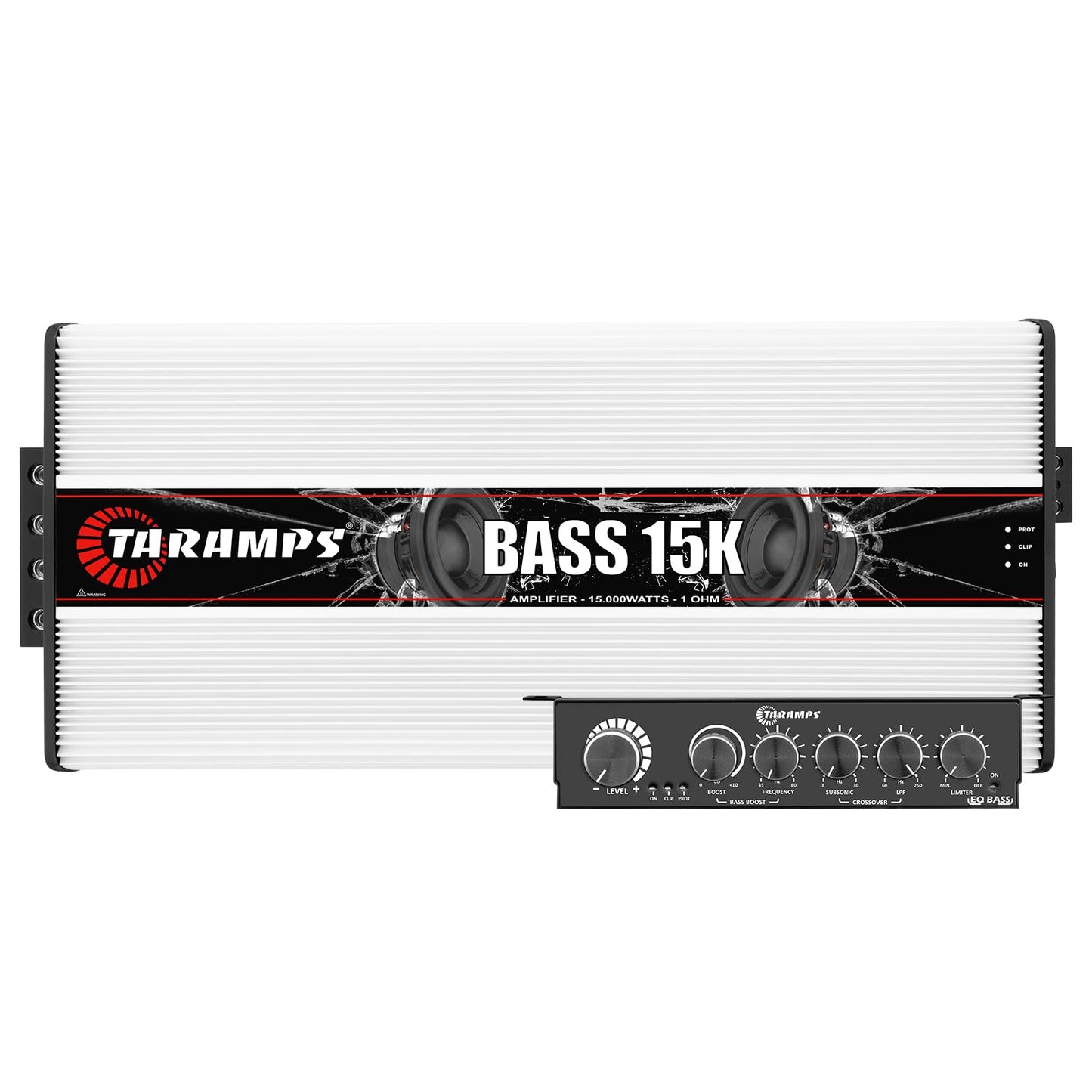 Taramps Bass 15k 1 Ohm 1 Channel 15000 Watts RMS, Mosfet Amplifier with EQ BASS, Gain Control, Class D, Monoblock Digital, Car A