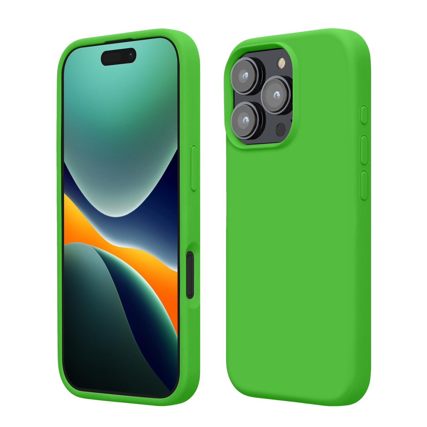 kwmobile Case Compatible with Apple iPhone 16 Pro Case - TPU Silicone Phone Cover with Soft Finish - Lime Green