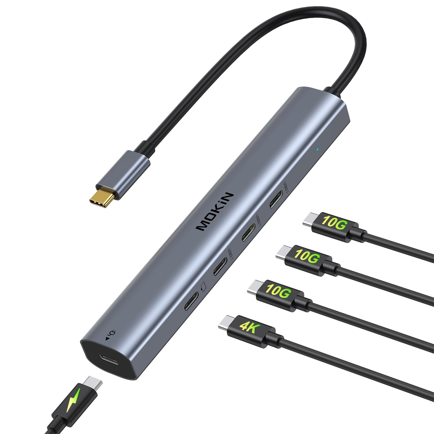 MOKIN USB C Docking Station Dual Monitor 8 in 1 USB C Hub 2 HDMI, DisplayPort, Gigabit Ethernet, 100W PD Charging, 3 USB A/C 3.0