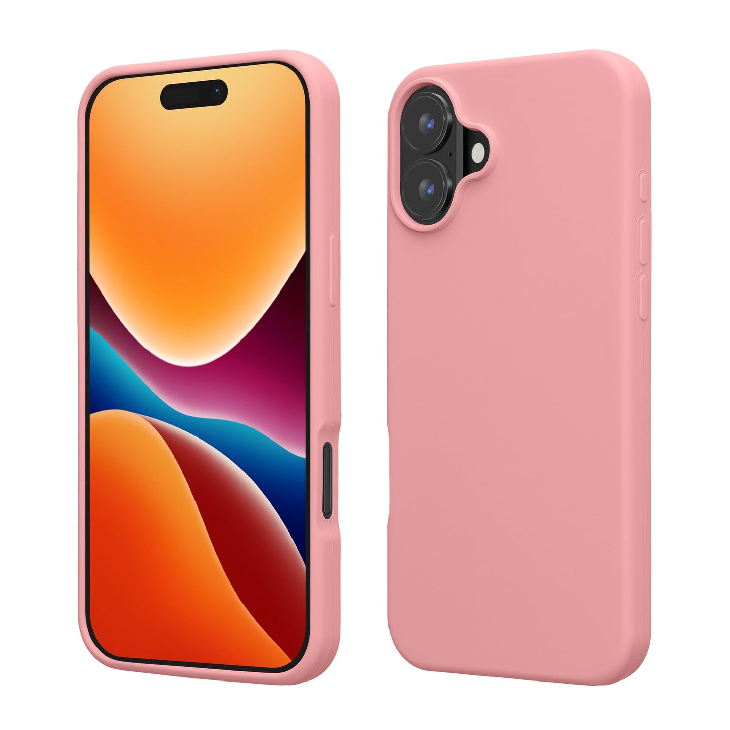 kwmobile Case Compatible with Apple iPhone 16 Case - TPU Silicone Phone Cover with Soft Finish - Light Pink