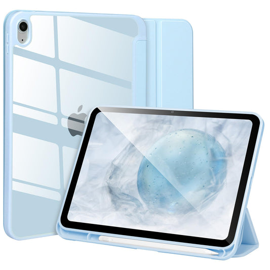 Case Compatible with iPad 10 Generation 2022 10.9,Case for iPad 10th gen,Shockproof Hard Shell Clear Cover with Pencil Holder,Ta