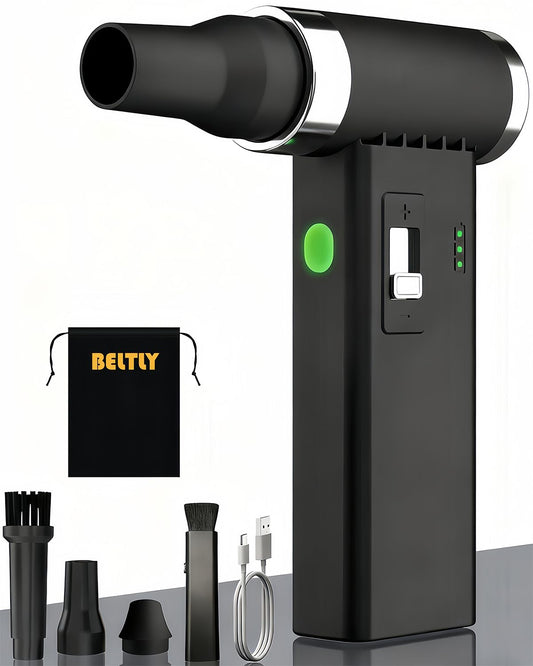 Compressed Air Duster - 110,000 RPM Super Power Cordless FT03 Electric Blower with Brushless Motor, 0-100 Speed Adjustable Jet F
