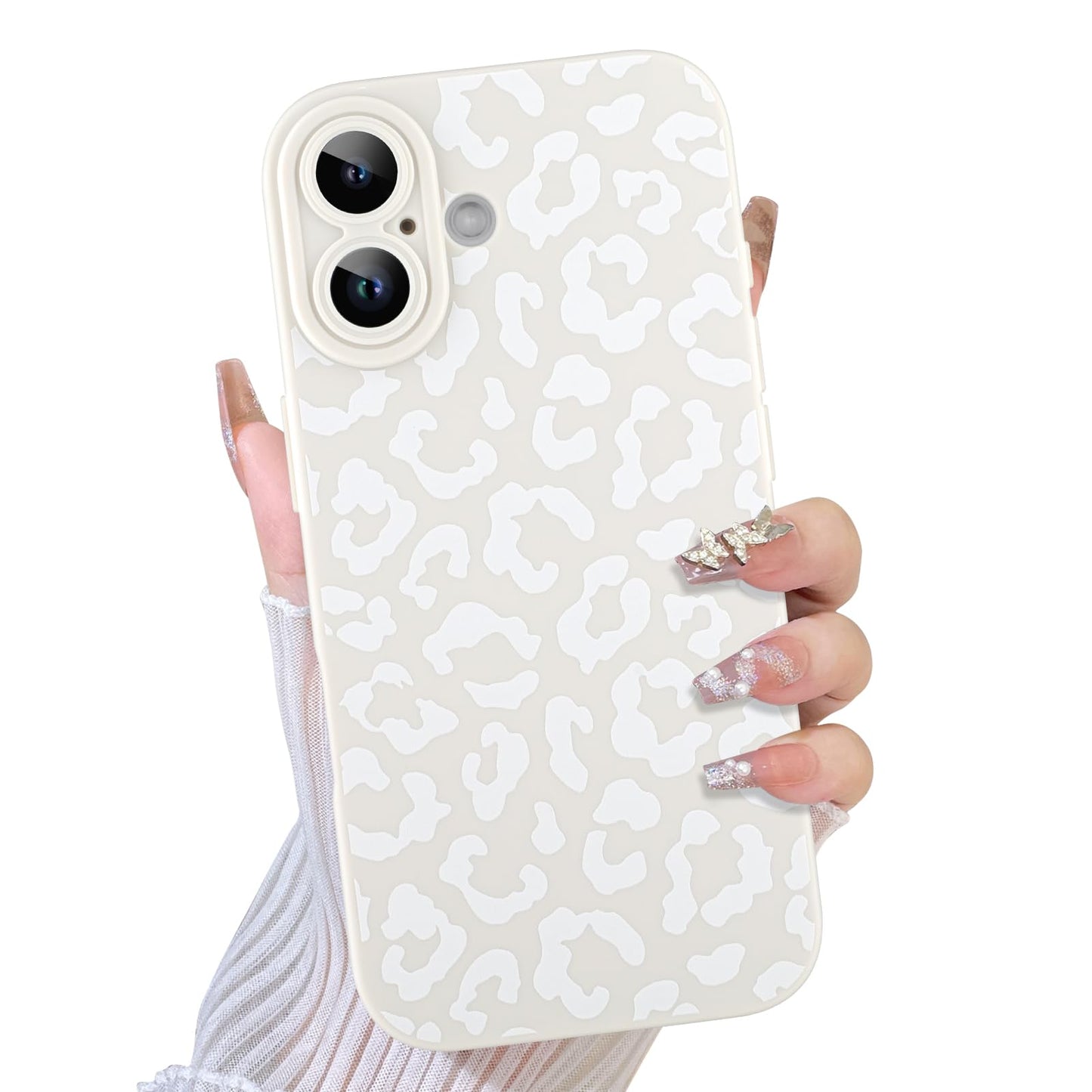 TEAUGHT Compatible with iPhone 17 Case 2025 Cute Pattern Leopard Print Cheetah Shockproof Silicone Phone Cover for Girls Women -