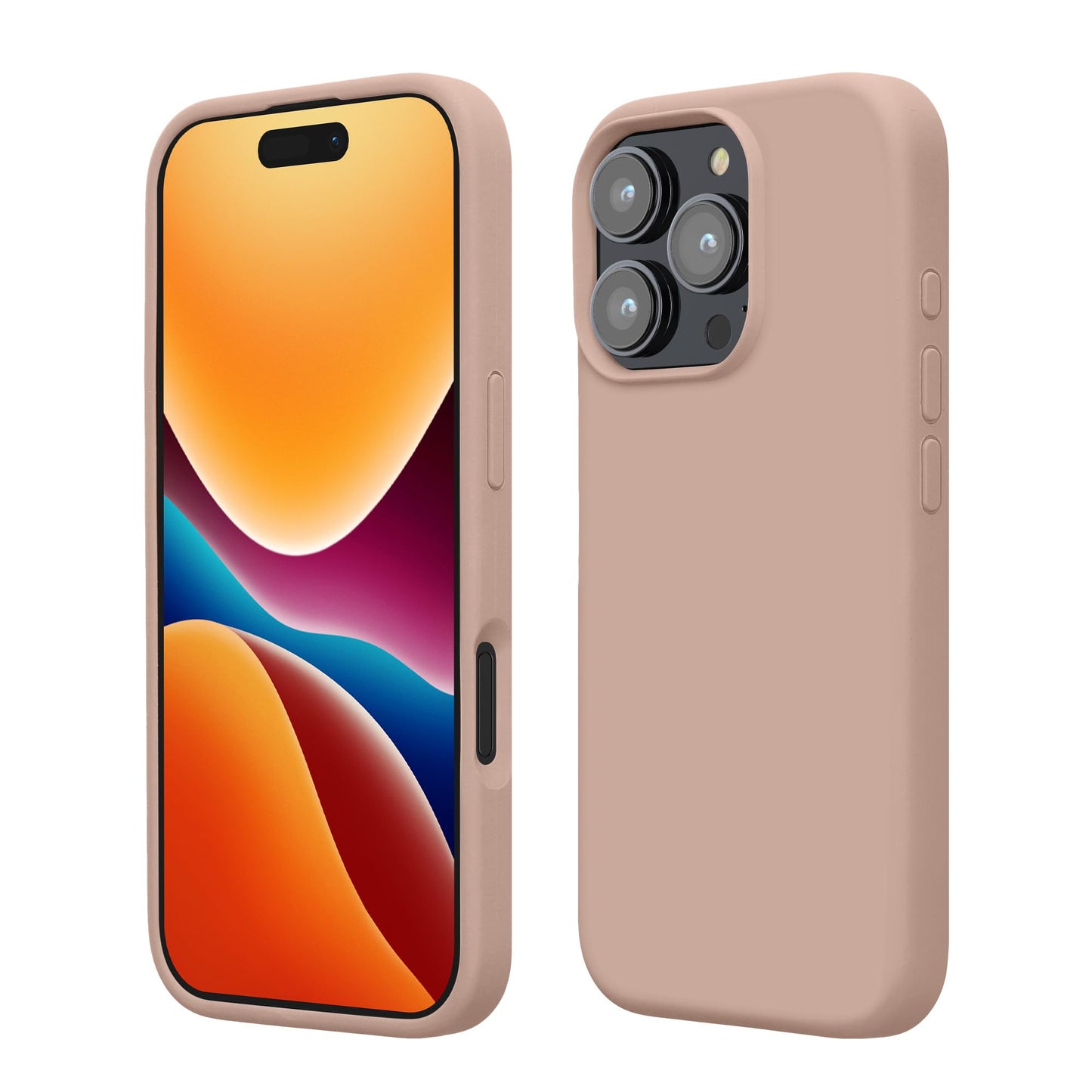 kwmobile Case Compatible with Apple iPhone 16 Pro Max Case - TPU Silicone Phone Cover with Soft Finish - Dusty Pink